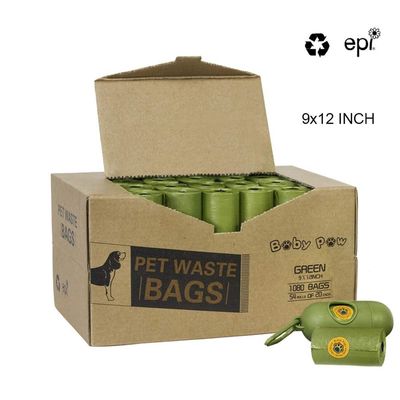 개 강아지 낭비 부대 주문 EPI 환경 친화적인 애완 동물 고물 부대를 위한 100% 생물 분해성 제품