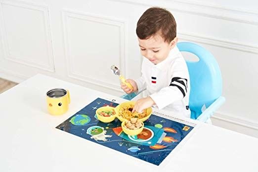 인쇄한 플라스틱 처분할 수 있는 placemats를 사용해 아기는 아이를 위한 로고 테이블 상품을 주문을 받아서 만들었습니다