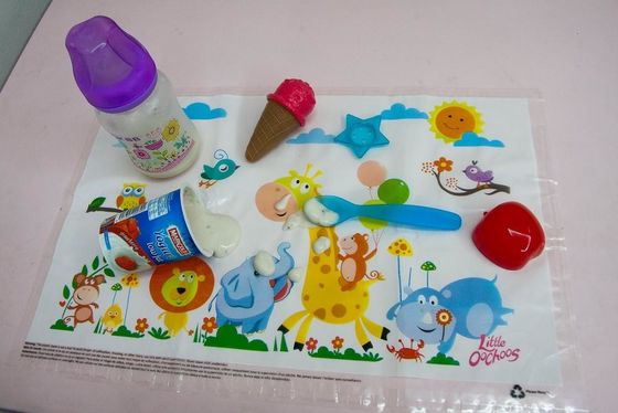 처분할 수 있는 Desgin 교육 플라스틱 아기 Placemat 3 12X18” BPA 자유로운 지팡이 테이블 상품을 방수 처리하십시오