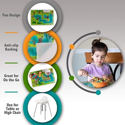 물 저항하는 처분할 수 있는 테이블 매트, 유아를 위한 세균 자유로운 플라스틱 끈끈한 Placemats