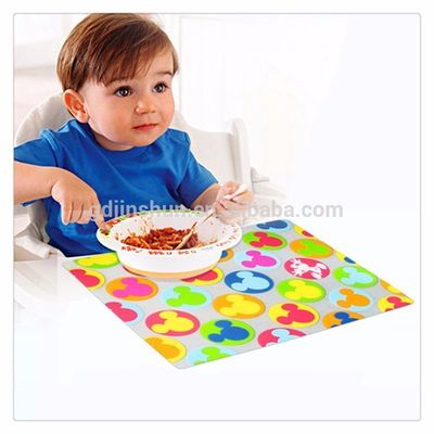 세균 처분할 수 있는 플라스틱 접착제 미끄러짐 Placemat 아기 테이블 상품 식탁용 접시받침에 대하여 비 보호하십시오