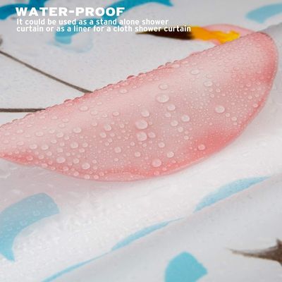 홍학 샤워 강선 커튼 처분할 수 있는 PEVA는 두꺼운 목욕탕 플라스틱 샤워 커튼을 방수 처리합니다