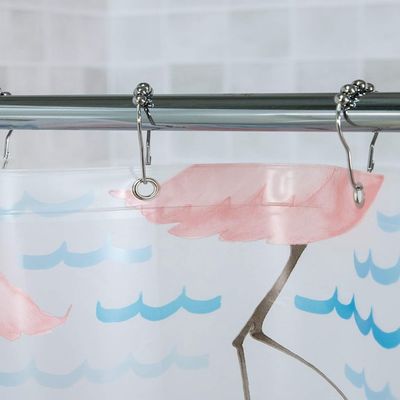 홍학 샤워 강선 커튼 처분할 수 있는 PEVA는 두꺼운 목욕탕 플라스틱 샤워 커튼을 방수 처리합니다