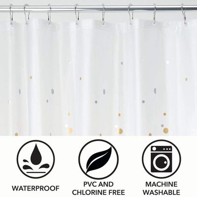 공장 도매 월마트 목욕탕 걸이를 가진 처분할 수 있는 플라스틱 샤워 커튼