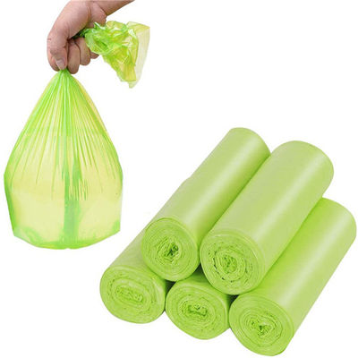 부엌 사무실 차량을 위한 녹색 미생물에 의해 분해된 쓰레기 가방 플라스틱 데그라드러블 찌꺼기 쓰레기 봉투