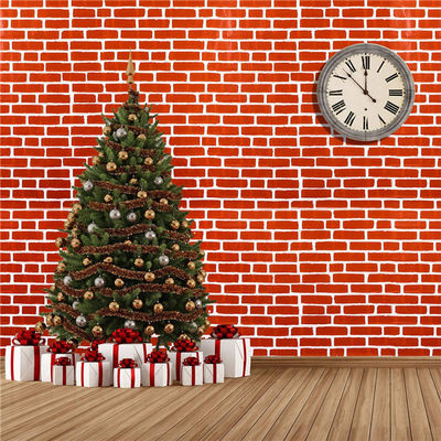 크리스마스 파티를 위한 54x108 인치 PEVA 붉은 벽돌 벽 배경