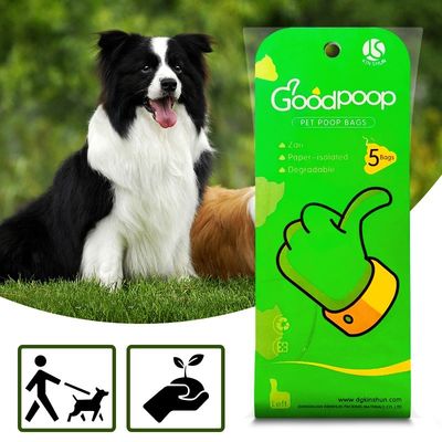 개 홀더를 가진 Compostable 재사용할 수 있는 녹색 애완견 낭비 고물 부대를 위한 EPI 생물 분해성 제품
