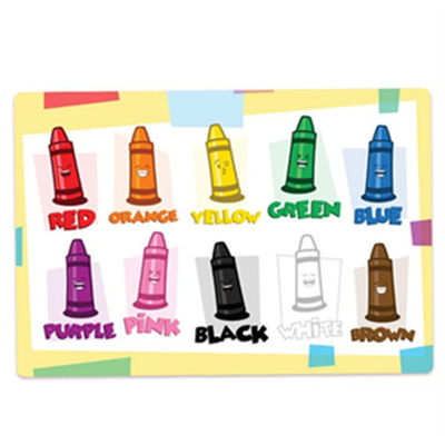 처분할 수 있는 12X18” 색깔 디자인 학습 아기 Placemats 방수 BPA는 플라스틱 테이블 상품을 해방합니다