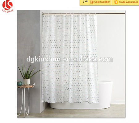 New product Eco-friendly Solid color Plastic shower curtain liner/PEVA bath curtain