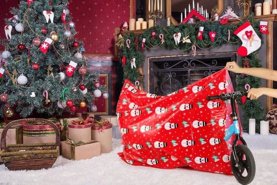 비 유독한 다채로운 플라스틱 선물 포장 부대, 재사용할 수 있는 엑스트라 라지 크리스마스 선물 부대