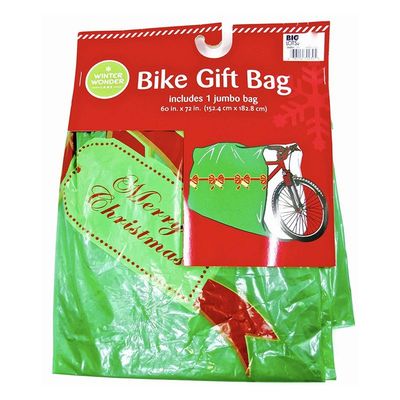 눈물 저항하는 다채로운 플라스틱 선물 포장 부대, 큰 크리스마스 자전거 부대
