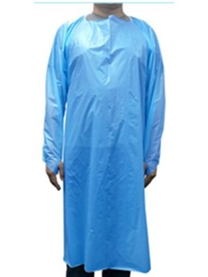 Isolation gown for outside protection disposable CPE plastic apron used in clinic in hospital, liquid proof